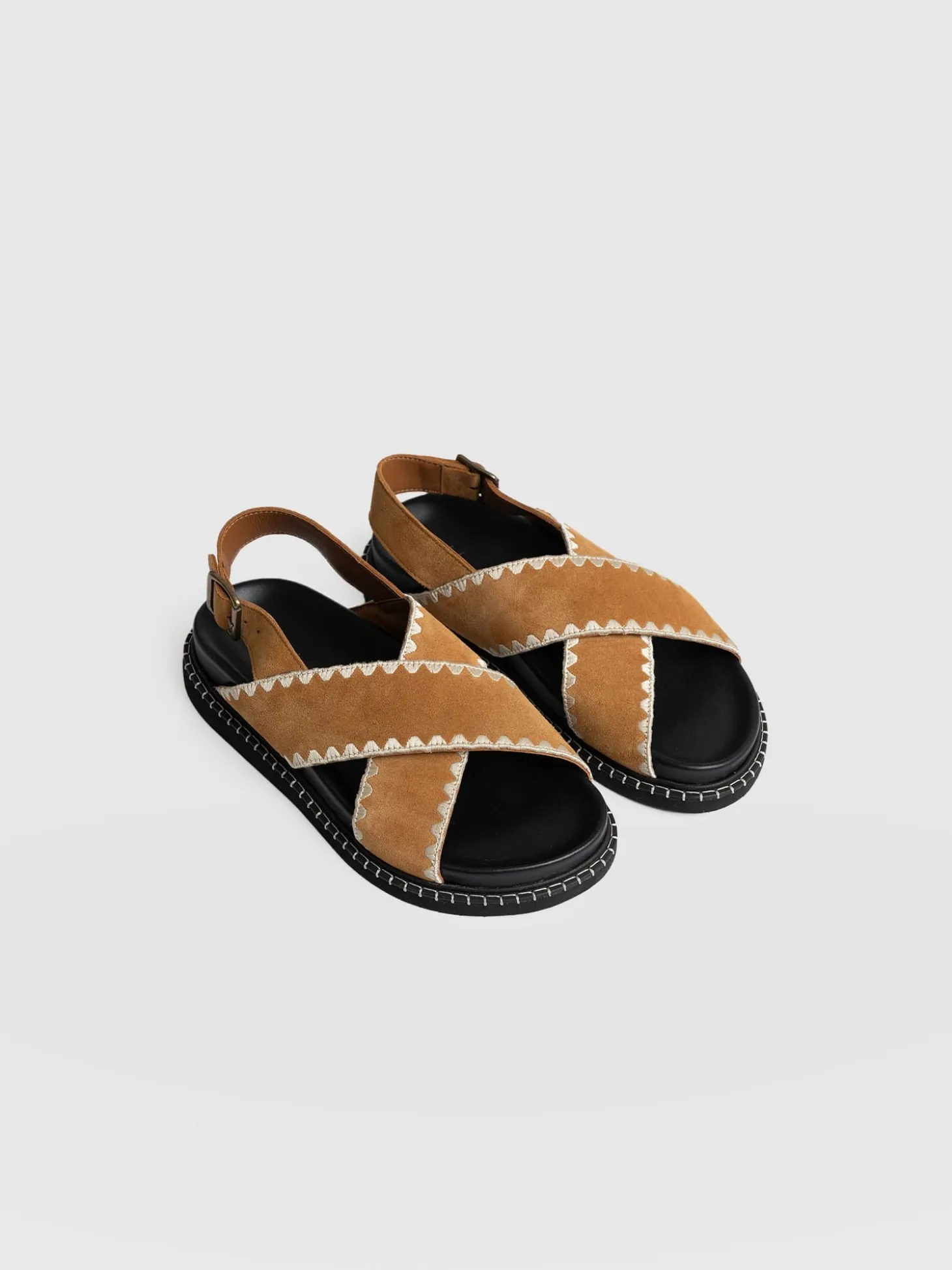 Bonnie Cross Over Sandals - Tan