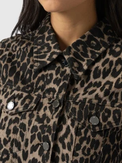 Bowie Denim Jacket - Leopard