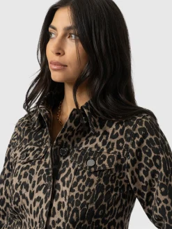 Bowie Denim Jacket - Leopard