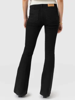 Bowie Stretch Flare Jeans - Black