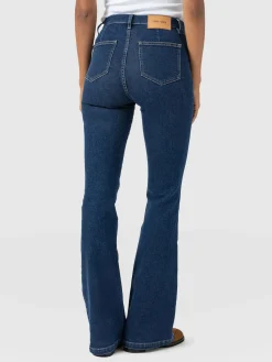 Bowie Stretch Flare Jeans - Mid Blue