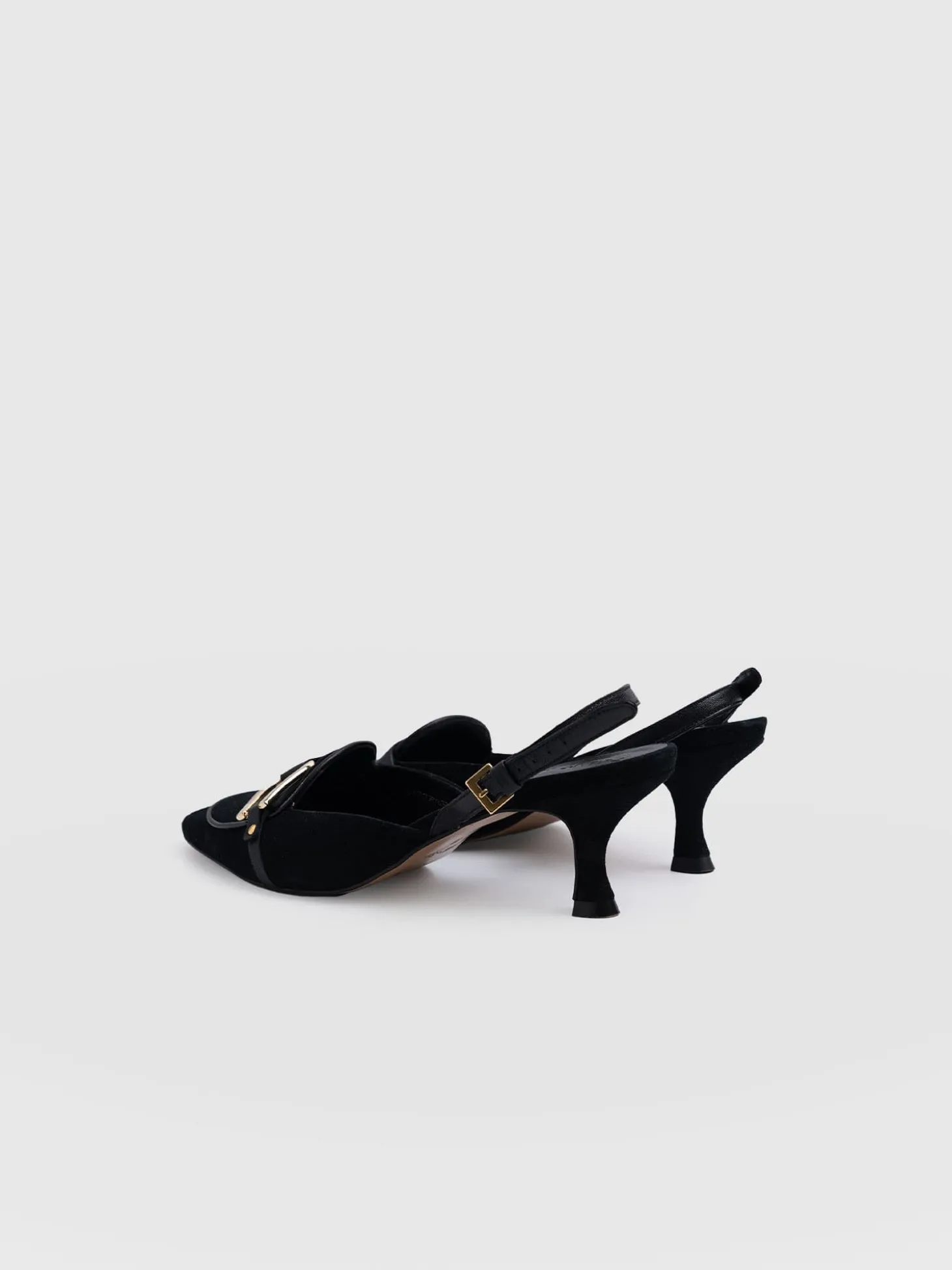 Bridget Sling Back Heels - Black