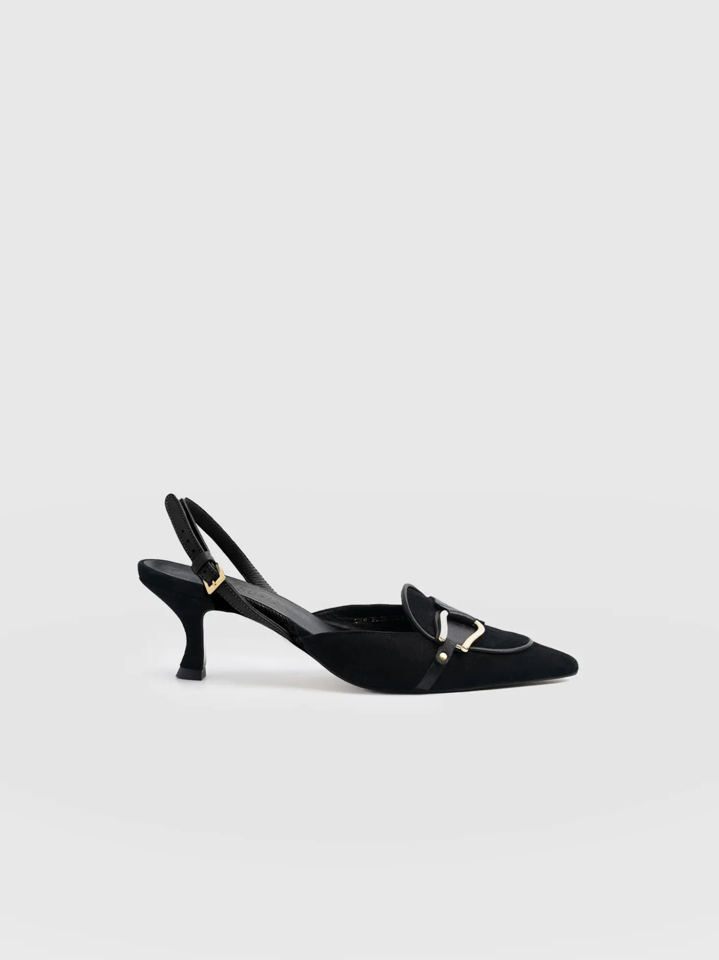 Bridget Sling Back Heels - Black
