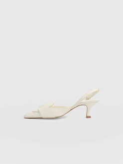 Bridget Sling Back Heels - Cream