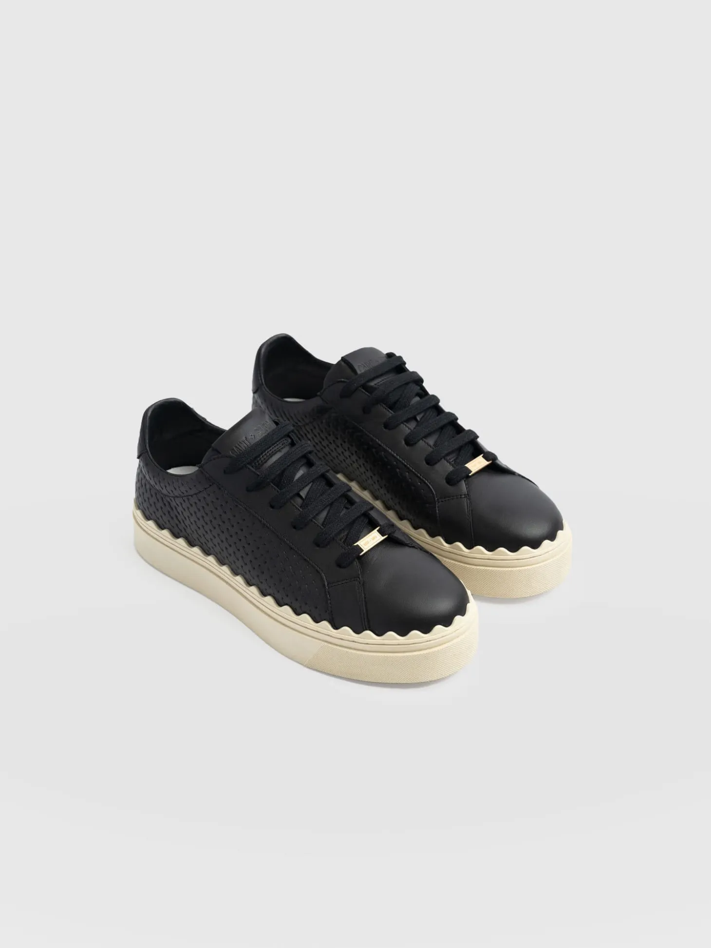 Brook Scallop Sneaker - Black