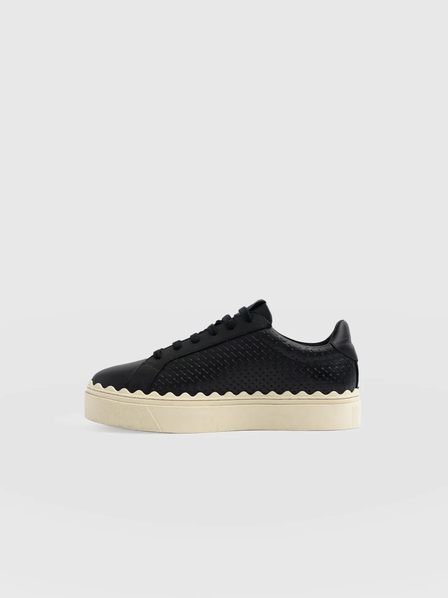 Brook Scallop Sneaker - Black