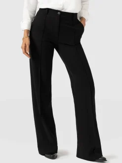 Cambridge Tailored Wide Leg Pant - Black