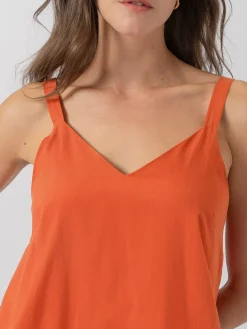 Candice A - Line Dress - Burnt Orange