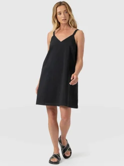 Candice A - Line Mini Dress - Black