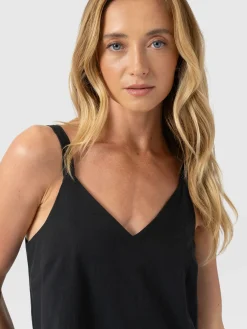 Candice A - Line Mini Dress - Black