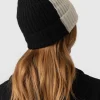 Cashmere Beanie - Cream/Black