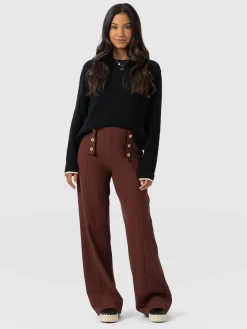 Chelsea Pant - Maroon Textured