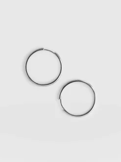 Classic Hoop Earrings - Silver
