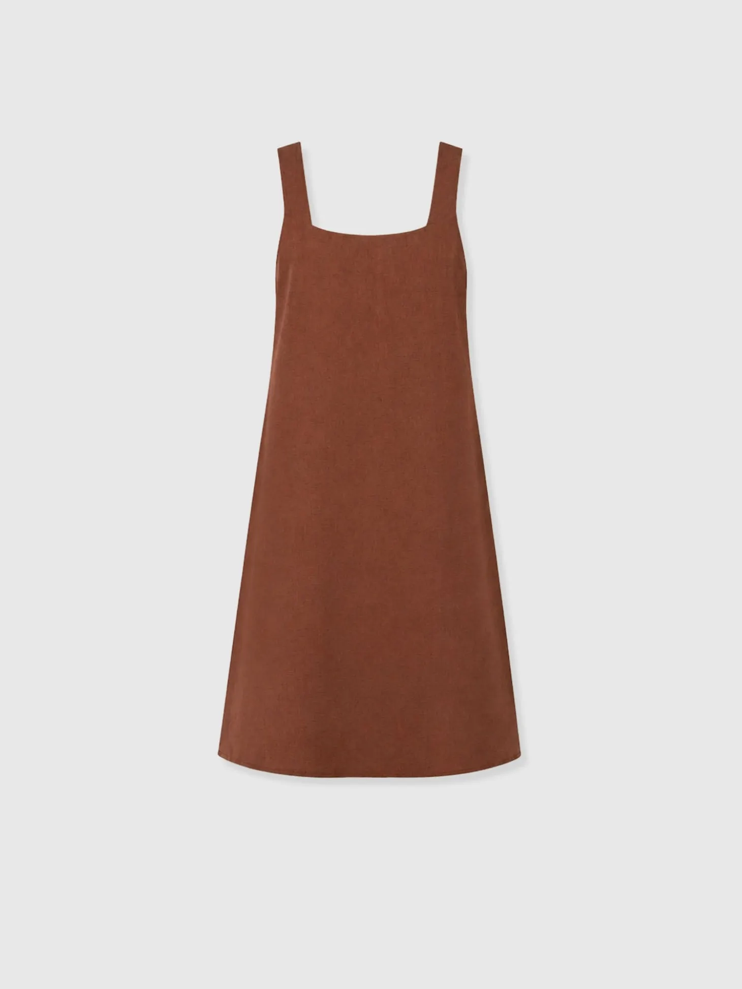 Corinne Linen Cami Dress - Russet Brown