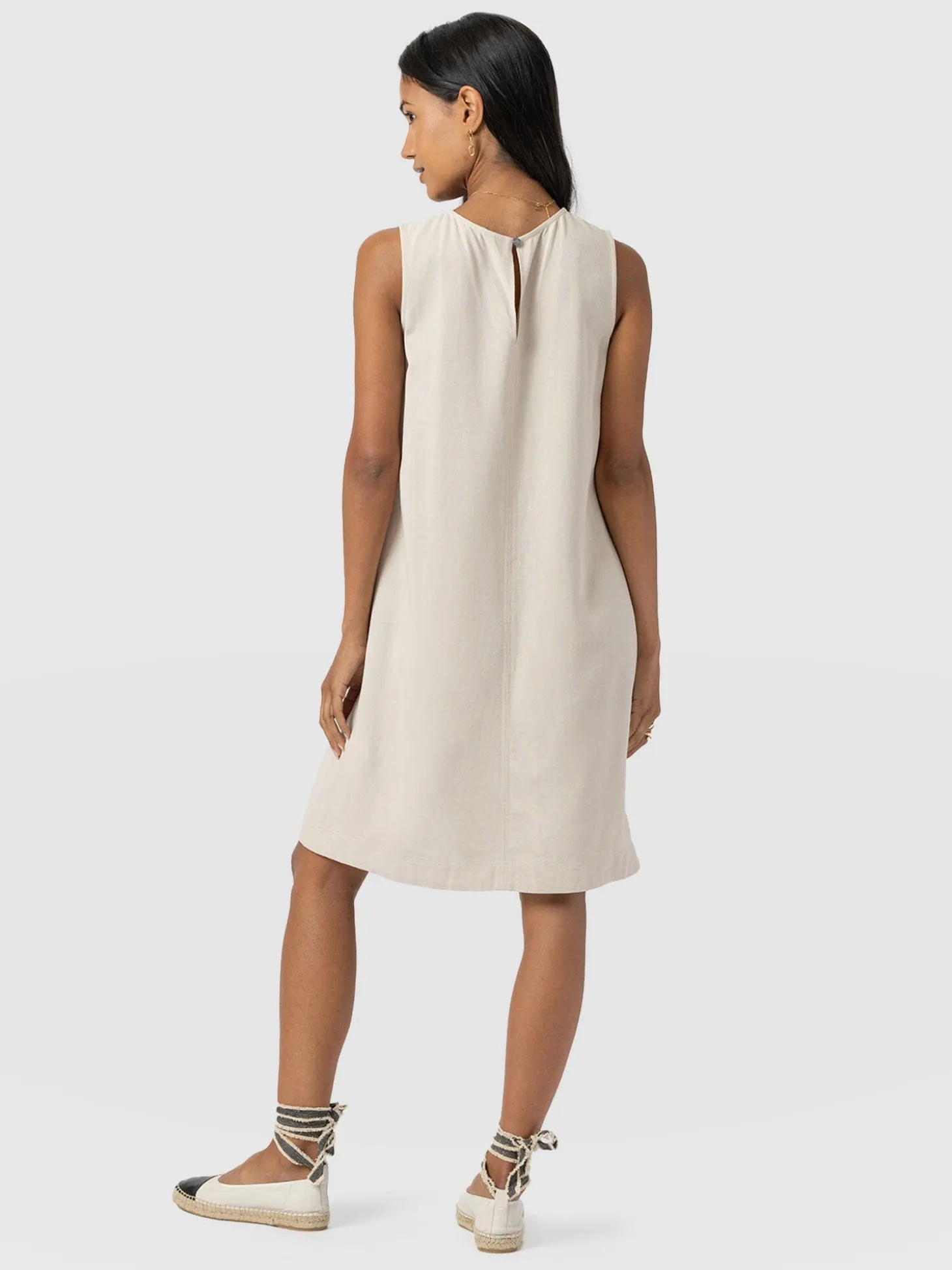 Corinne Linen Shift Dress - Oatmeal