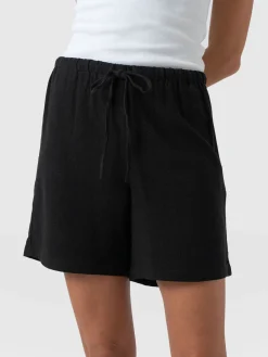 Corinne Linen Short - Black