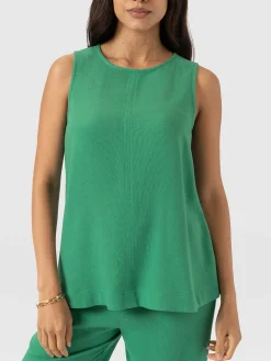 Corinne Linen Tunic - Green
