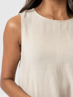 Corinne Linen Tunic - Oatmeal