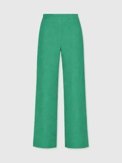Corinne Wide Leg Linen Pant - Green