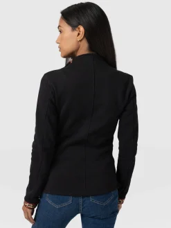 Cotton Biker Jacket - Leopard Trim