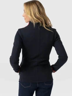 Cotton Biker Jacket - Navy Stripe