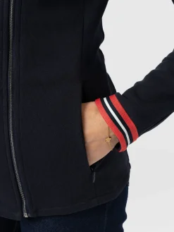Cotton Biker Jacket - Navy Stripe