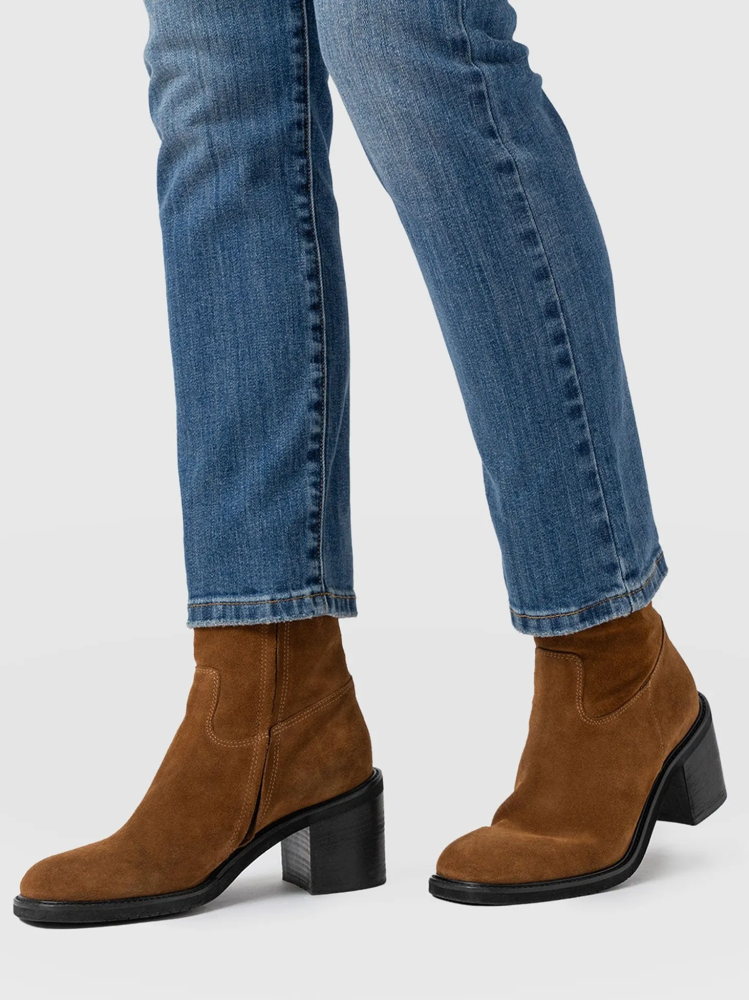 Dakota Ankle Boot - Camel Suede