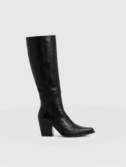 Dallas Knee High Boot - Black