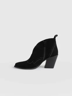Dallas Studded Ankle Boot - Black