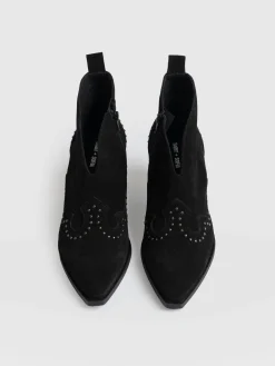 Dallas Studded Ankle Boot - Black