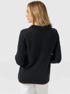 Delphi Polo Knit - Black
