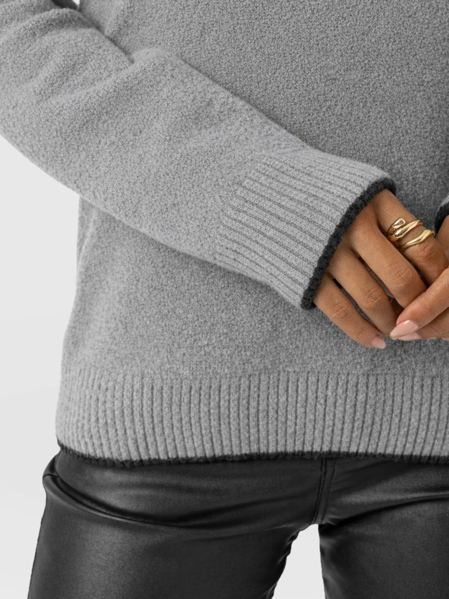 Delphi Polo Knit - Grey