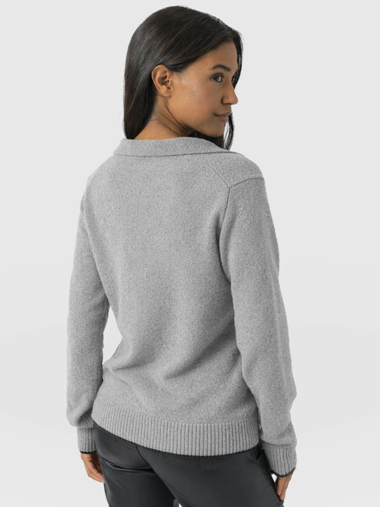 Delphi Polo Knit - Grey