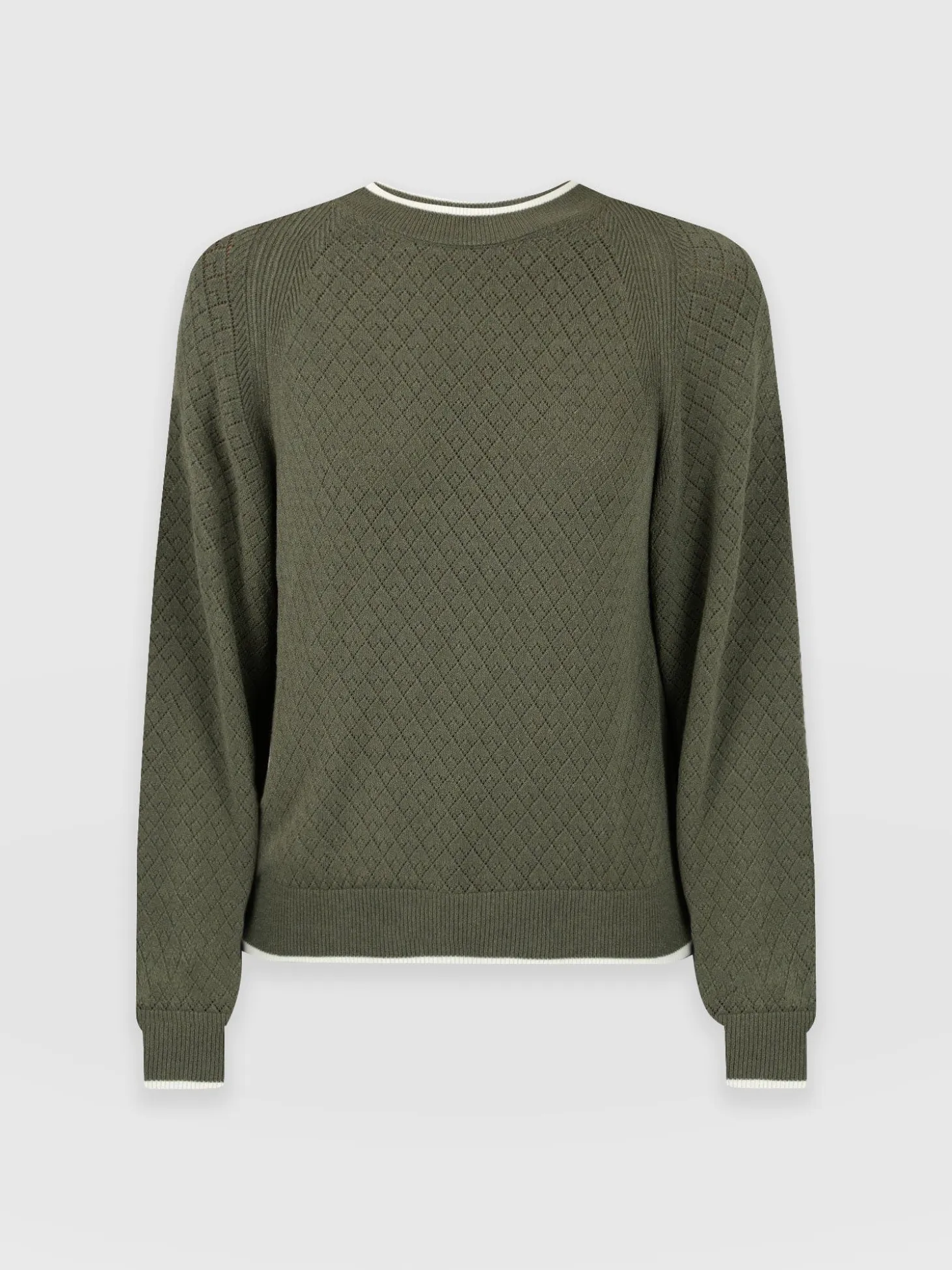Diamond Knit Sweater - Khaki