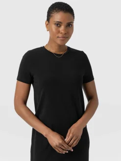 Easy T-Shirt Midi Dress - Black