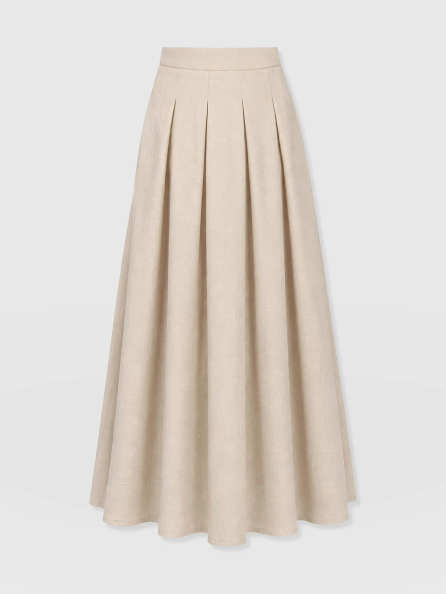 Eliza Pleated Skirt - Cream