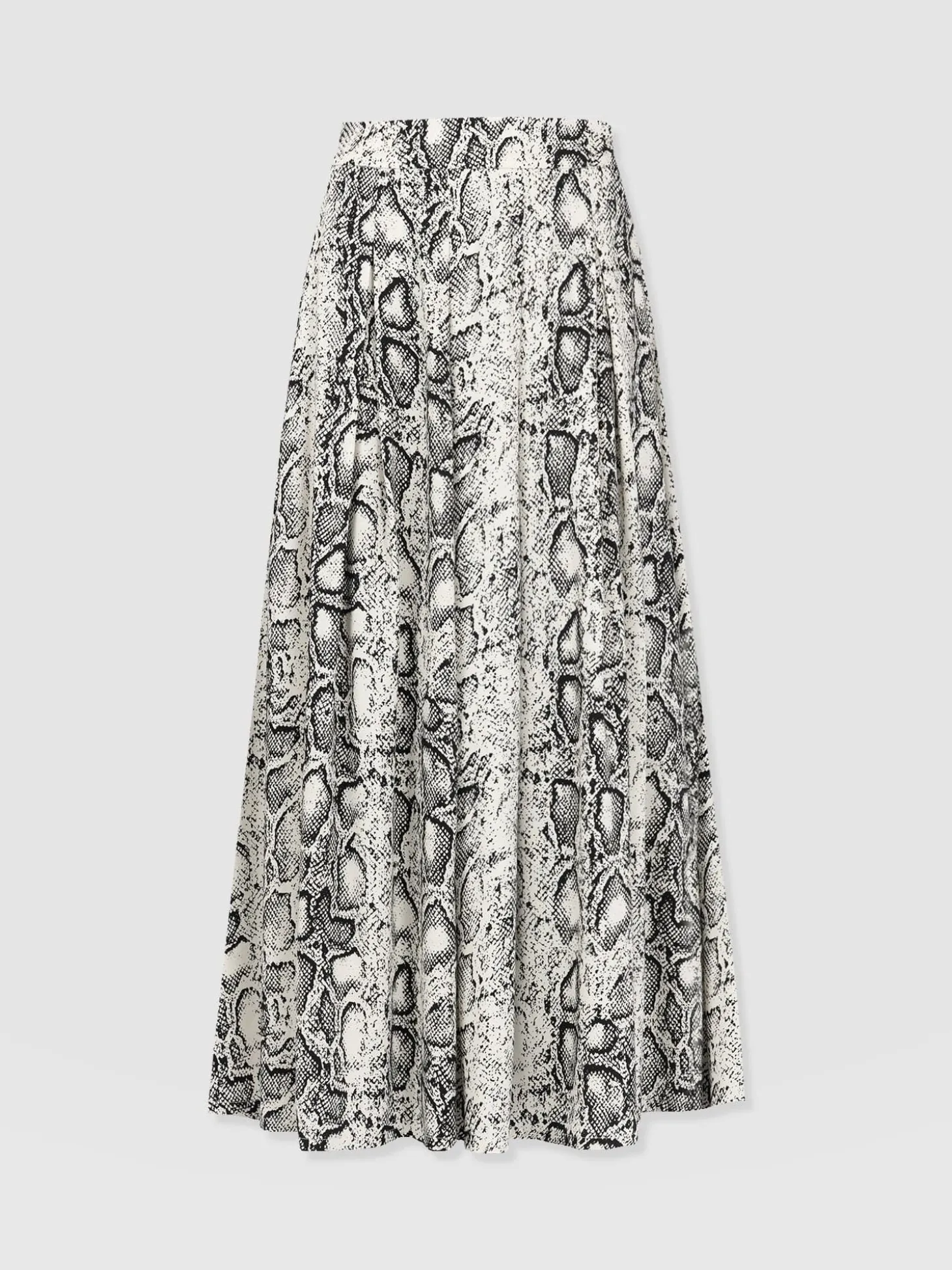 Eliza Pleated Skirt - Cream Snake