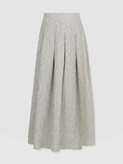 Eliza Pleated Skirt - Gingham