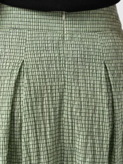 Eliza Pleated Skirt - Mint Gingham