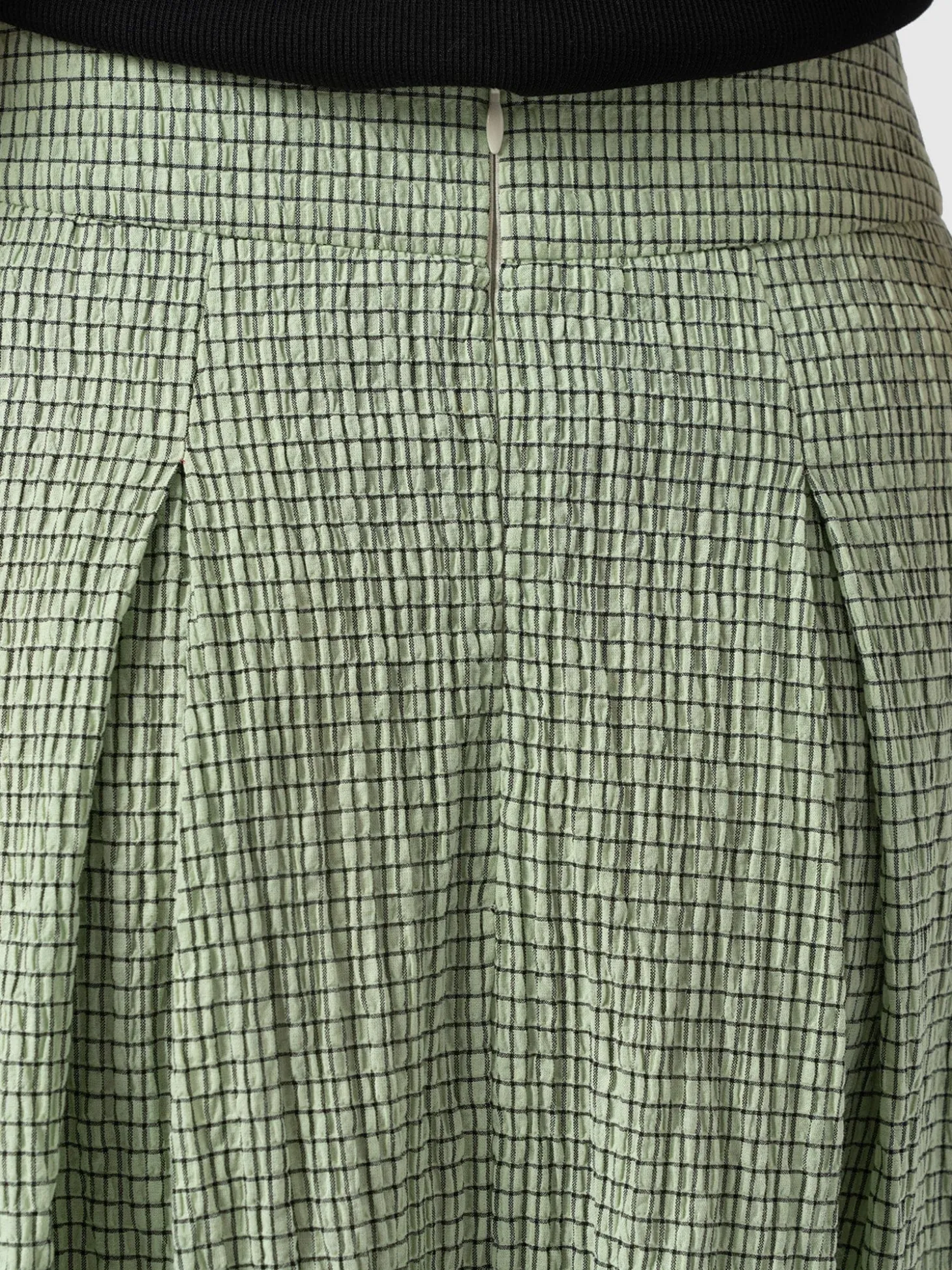 Eliza Pleated Skirt - Mint Gingham