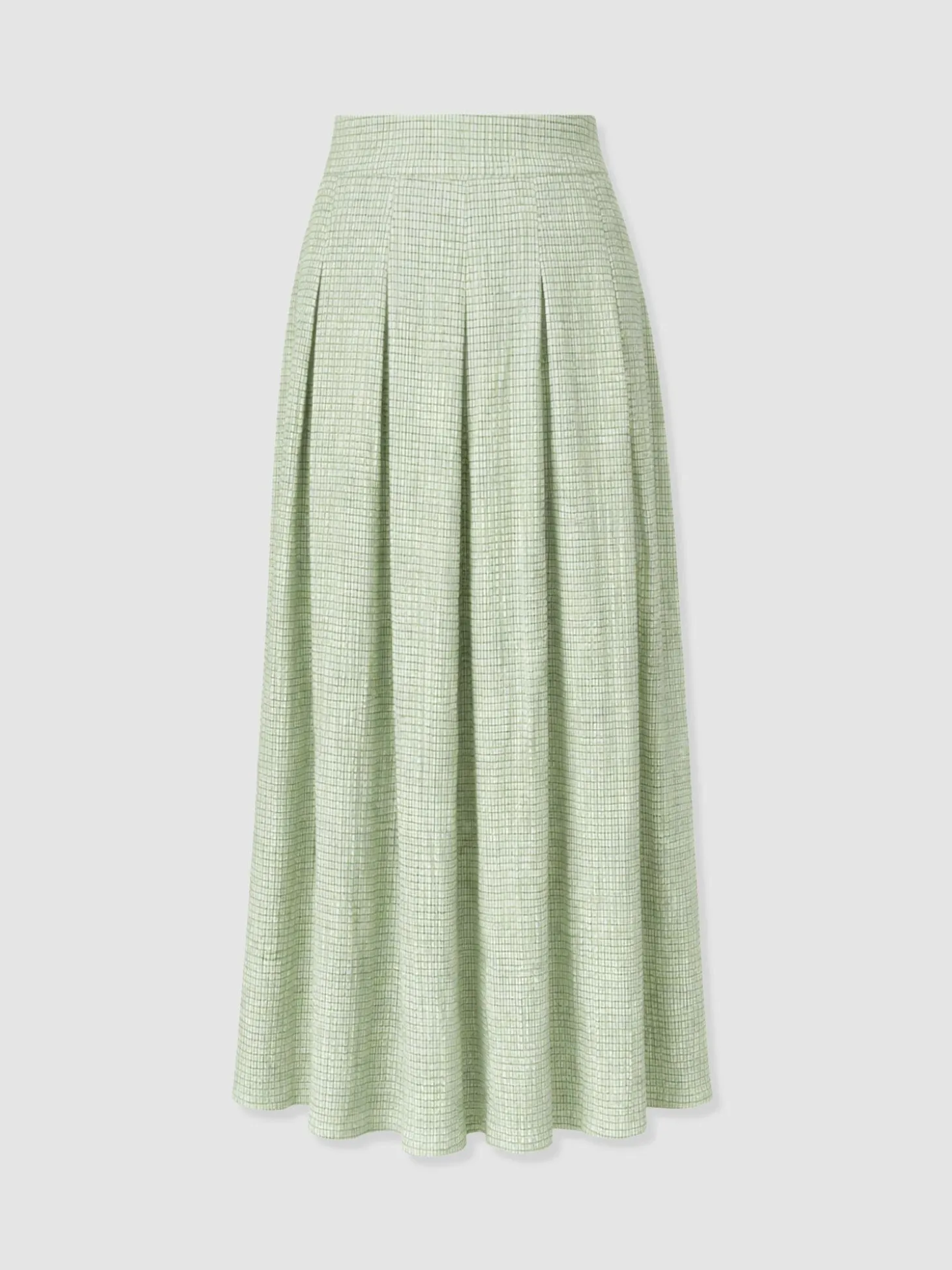 Eliza Pleated Skirt - Mint Gingham
