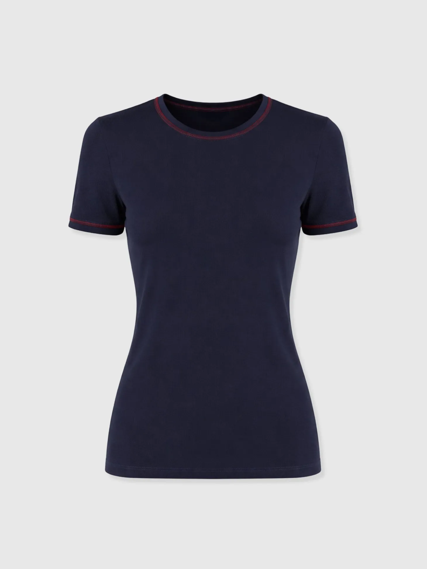 Ellen Piping Tee - Navy