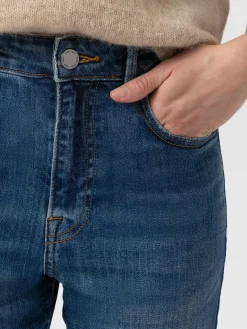 Emma Straight Leg Jean - Mid Blue