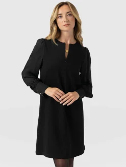 Esme Zip Up Dress - Black