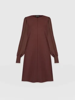 Esme Zip Up Dress - Maroon