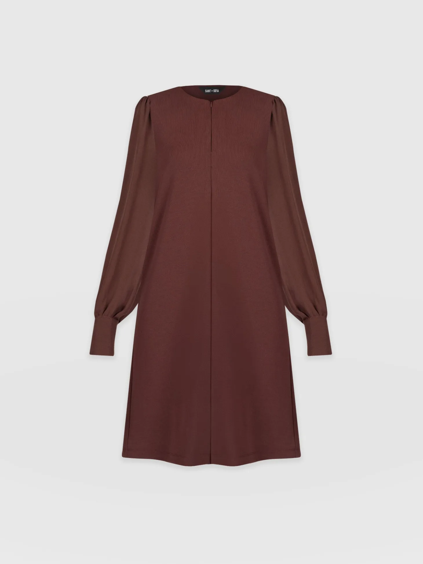 Esme Zip Up Dress - Maroon