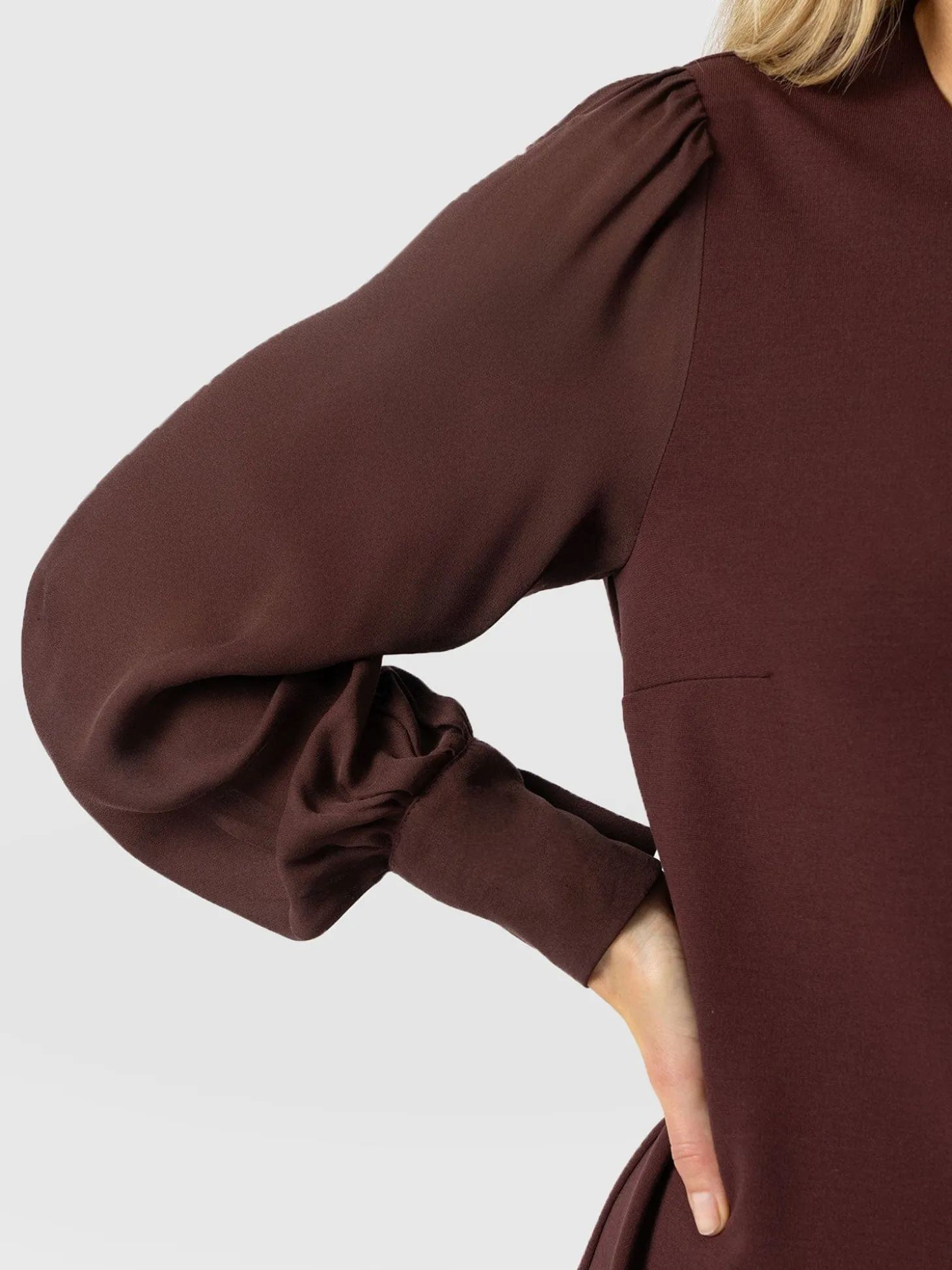 Esme Zip Up Dress - Maroon