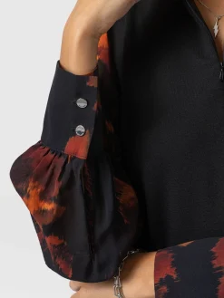 Esme Zip Up Top - Autumn Floral