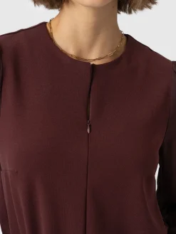 Esme Zip Up Top - Maroon