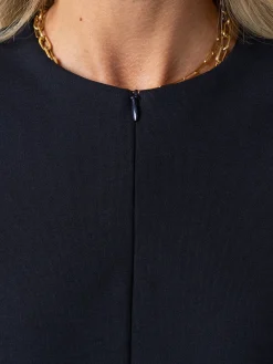 Esme Zip Up Top - Navy